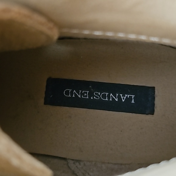 Lands End Desert Boot Wedges Womens Suede Wingtip Ankle Booties - Picture 6 of 9